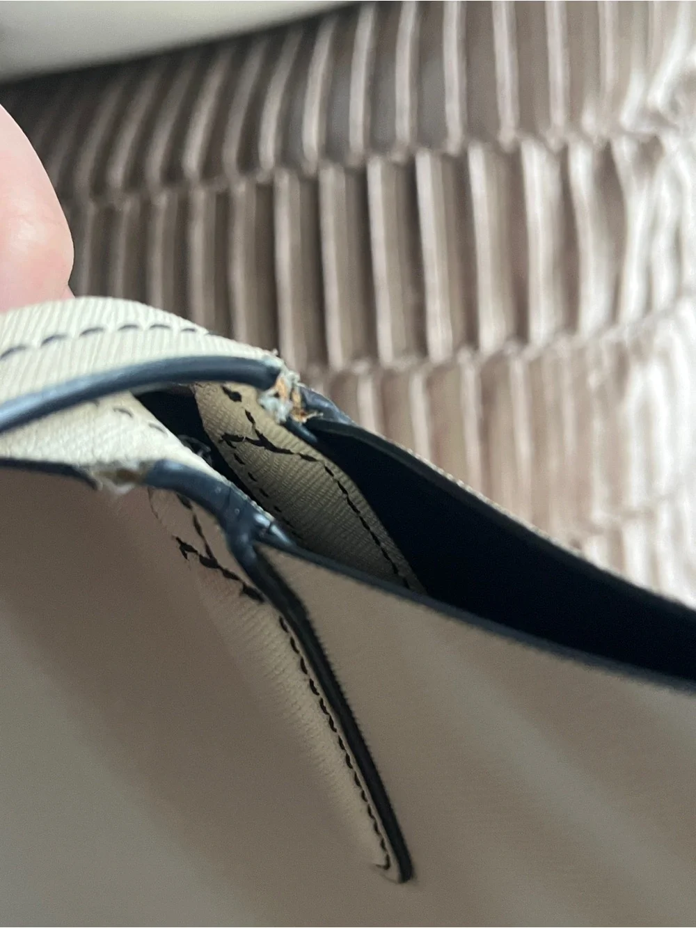 Marc By Marc Jacobs Cream Leather Tote with Envelope Pocket